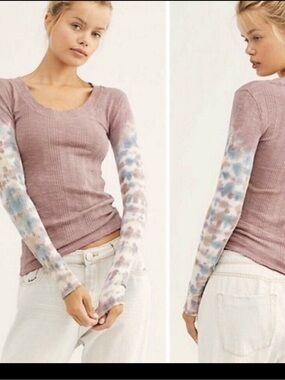 Free People Big Sur ScoopNeck Long Sleeved Tee NWT